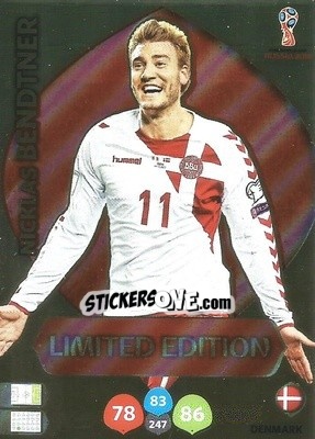 Sticker Nicklas Bendtner - FIFA World Cup 2018 Russia. Adrenalyn XL - Panini