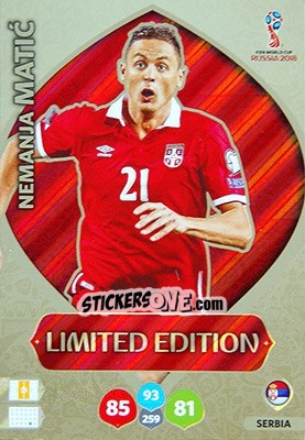 Sticker Nemanja Matic - FIFA World Cup 2018 Russia. Adrenalyn XL - Panini