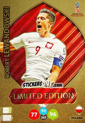 Sticker Robert Lewandowski - FIFA World Cup 2018 Russia. Adrenalyn XL - Panini