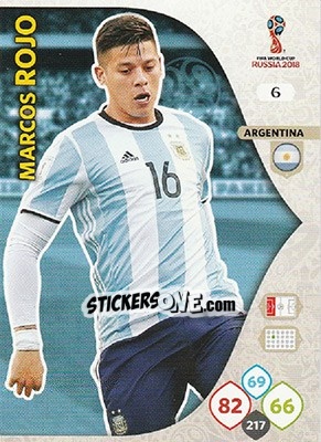 Figurina Marcos Rojo - FIFA World Cup 2018 Russia. Adrenalyn XL - Panini