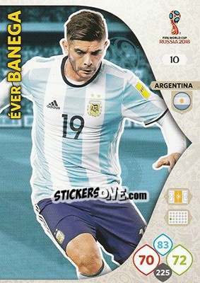 Figurina Éver Banega - FIFA World Cup 2018 Russia. Adrenalyn XL - Panini