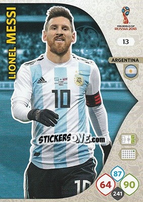 Sticker Lionel Messi - FIFA World Cup 2018 Russia. Adrenalyn XL - Panini
