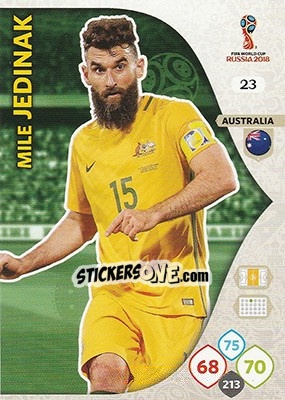 Figurina Mile Jedinak - FIFA World Cup 2018 Russia. Adrenalyn XL - Panini