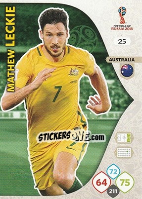 Cromo Mathew Leckie - FIFA World Cup 2018 Russia. Adrenalyn XL - Panini