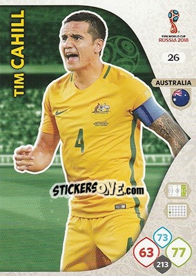 Sticker Tim Cahill - FIFA World Cup 2018 Russia. Adrenalyn XL - Panini