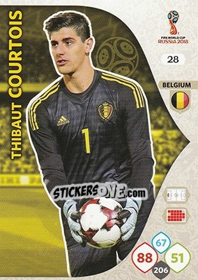 Sticker Thibaut Courtois - FIFA World Cup 2018 Russia. Adrenalyn XL - Panini