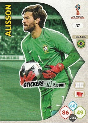 Cromo Alisson - FIFA World Cup 2018 Russia. Adrenalyn XL - Panini