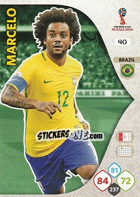 Sticker Marcelo - FIFA World Cup 2018 Russia. Adrenalyn XL - Panini