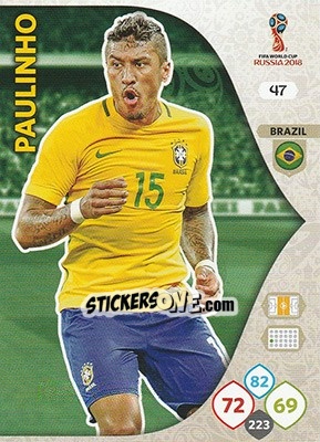Sticker Paulinho - FIFA World Cup 2018 Russia. Adrenalyn XL - Panini