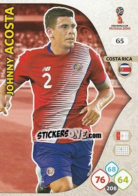 Sticker Johnny Acosta - FIFA World Cup 2018 Russia. Adrenalyn XL - Panini