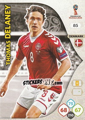 Figurina Thomas Delaney - FIFA World Cup 2018 Russia. Adrenalyn XL - Panini