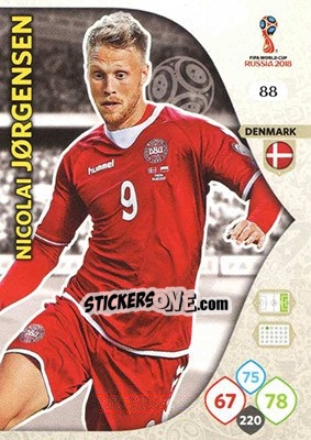 Figurina Nicolai Jørgensen - FIFA World Cup 2018 Russia. Adrenalyn XL - Panini