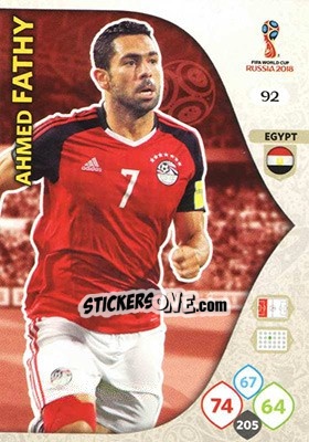 Sticker Ahmed Fathy - FIFA World Cup 2018 Russia. Adrenalyn XL - Panini