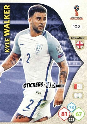 Sticker Kyle Walker - FIFA World Cup 2018 Russia. Adrenalyn XL - Panini