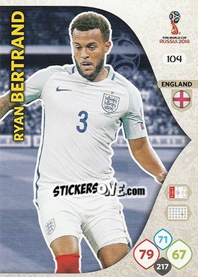 Sticker Ryan Bertrand - FIFA World Cup 2018 Russia. Adrenalyn XL - Panini