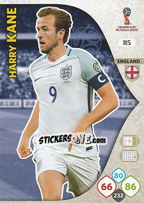 Cromo Harry Kane - FIFA World Cup 2018 Russia. Adrenalyn XL - Panini