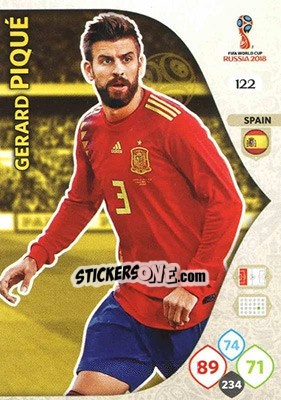 Figurina Gerard Piqué - FIFA World Cup 2018 Russia. Adrenalyn XL - Panini