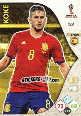 Sticker Koke - FIFA World Cup 2018 Russia. Adrenalyn XL - Panini