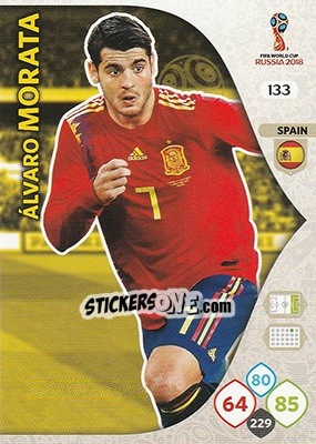 Cromo Álvaro Morata - FIFA World Cup 2018 Russia. Adrenalyn XL - Panini