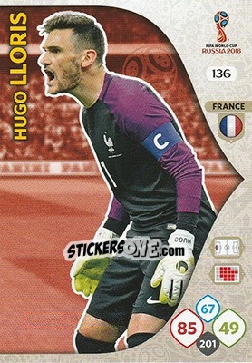 Figurina Hugo Lloris - FIFA World Cup 2018 Russia. Adrenalyn XL - Panini