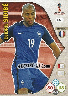 Sticker Djibril Sidibé - FIFA World Cup 2018 Russia. Adrenalyn XL - Panini