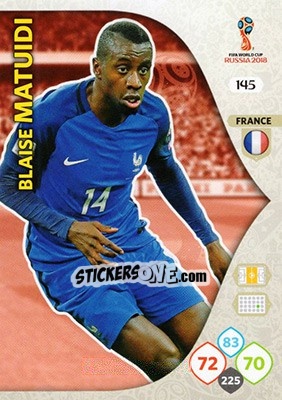 Cromo Blaise Matuidi - FIFA World Cup 2018 Russia. Adrenalyn XL - Panini