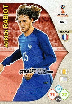 Cromo Adrien Rabiot - FIFA World Cup 2018 Russia. Adrenalyn XL - Panini