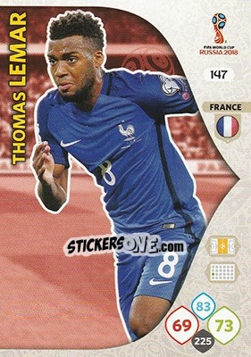 Sticker Thomas Lemar - FIFA World Cup 2018 Russia. Adrenalyn XL - Panini