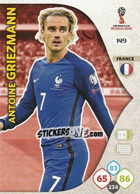 Sticker Antoine Griezmann - FIFA World Cup 2018 Russia. Adrenalyn XL - Panini