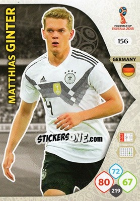 Sticker Matthias Ginter - FIFA World Cup 2018 Russia. Adrenalyn XL - Panini