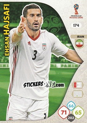 Sticker Ehsan Hajsafi - FIFA World Cup 2018 Russia. Adrenalyn XL - Panini