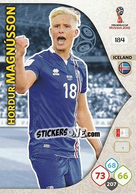 Sticker Hördur Magnússon - FIFA World Cup 2018 Russia. Adrenalyn XL - Panini