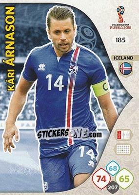 Sticker Kári Árnason - FIFA World Cup 2018 Russia. Adrenalyn XL - Panini