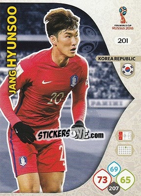 Sticker Jang Hyun-soo - FIFA World Cup 2018 Russia. Adrenalyn XL - Panini