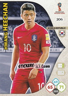 Figurina Hwang Hee-chan - FIFA World Cup 2018 Russia. Adrenalyn XL - Panini