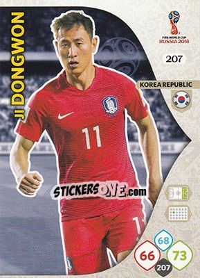 Sticker Ji Dong-won - FIFA World Cup 2018 Russia. Adrenalyn XL - Panini