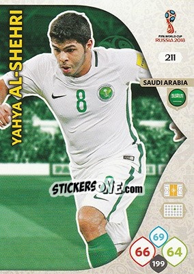 Sticker Yahya Al-Shehri - FIFA World Cup 2018 Russia. Adrenalyn XL - Panini