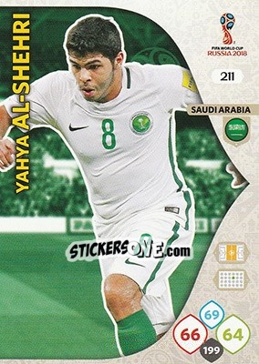 Cromo Yahya Al-Shehri - FIFA World Cup 2018 Russia. Adrenalyn XL - Panini