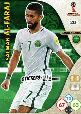 Sticker Salman Al-Faraj - FIFA World Cup 2018 Russia. Adrenalyn XL - Panini