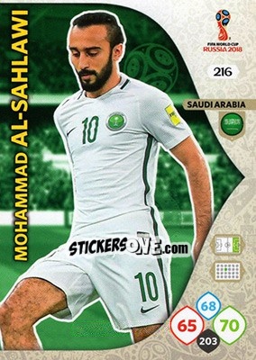 Figurina Mohammad Al-Sahlawi - FIFA World Cup 2018 Russia. Adrenalyn XL - Panini