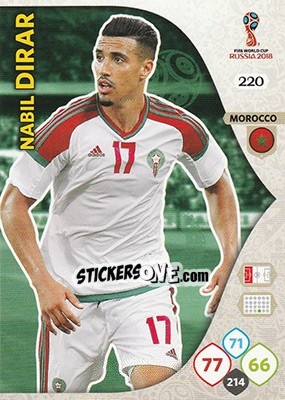 Figurina Nabil Dirar - FIFA World Cup 2018 Russia. Adrenalyn XL - Panini