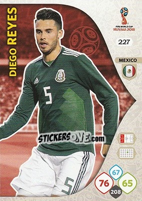 Figurina Diego Reyes - FIFA World Cup 2018 Russia. Adrenalyn XL - Panini