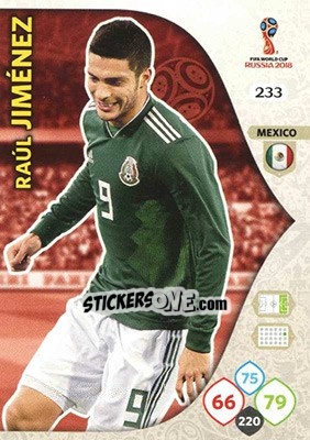 Cromo Raúl Jiménez - FIFA World Cup 2018 Russia. Adrenalyn XL - Panini