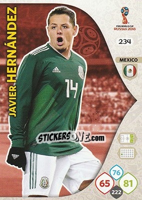 Sticker Javier Hernández - FIFA World Cup 2018 Russia. Adrenalyn XL - Panini