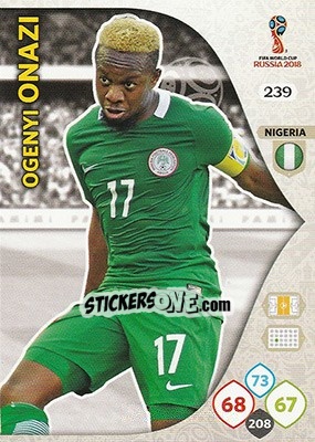 Cromo Ogenyi Onazi - FIFA World Cup 2018 Russia. Adrenalyn XL - Panini