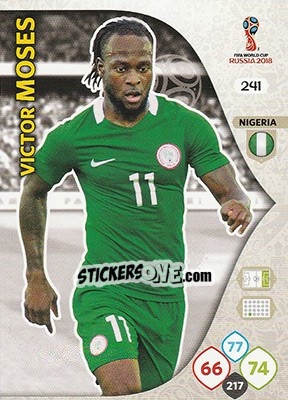 Sticker Victor Moses - FIFA World Cup 2018 Russia. Adrenalyn XL - Panini