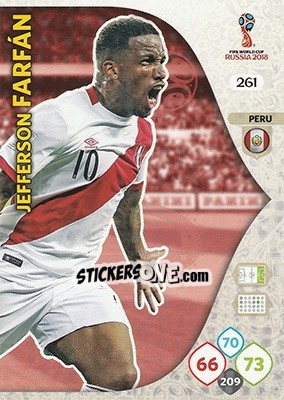 Figurina Jefferson Farfán - FIFA World Cup 2018 Russia. Adrenalyn XL - Panini