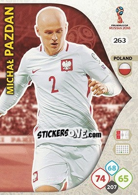 Sticker Michał Pazdan - FIFA World Cup 2018 Russia. Adrenalyn XL - Panini