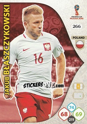 Sticker Jakub Błaszczykowski - FIFA World Cup 2018 Russia. Adrenalyn XL - Panini