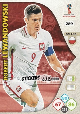 Figurina Robert Lewandowski - FIFA World Cup 2018 Russia. Adrenalyn XL - Panini